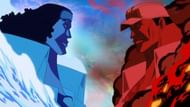 Aokiji and Akainu as their fight is discussed in the One Piece anime (Image via Toei Animation)